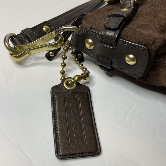 Coach brown monogram large bag - Picture 8 of 11